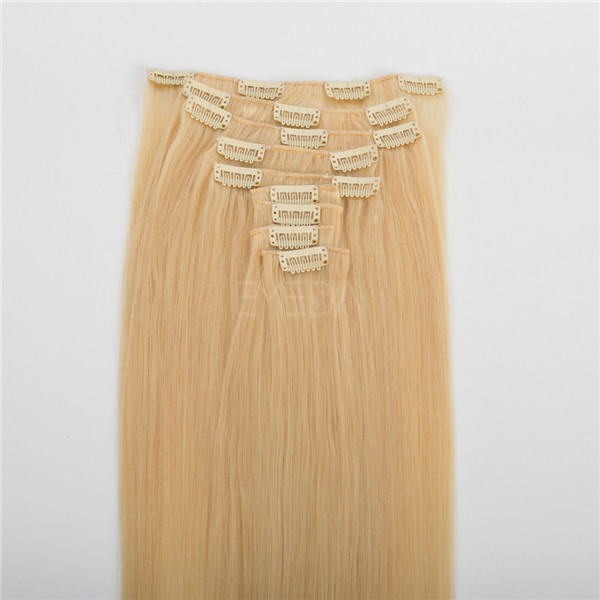 Cheap clip in human hair extensions uk color #1B YJ235
